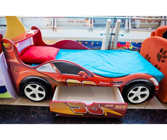 кровать машина молния фанки для мальчика для детей реальное фото