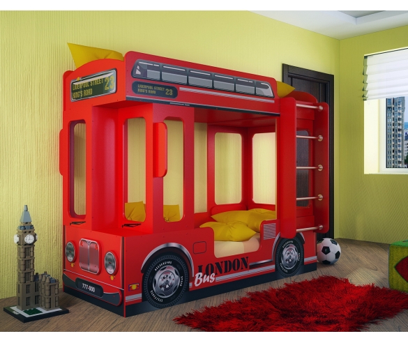 Автобус Лондон - мебель для детей -красное ЛДСП