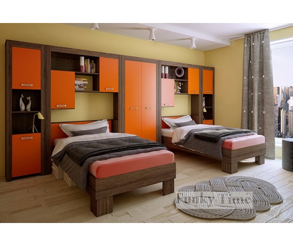 Мебель для двоих детей серии Фанки Тайм - готовая комната 