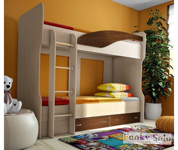 Кровать двухъярусная Фанки Соло 4 для детей и подростков