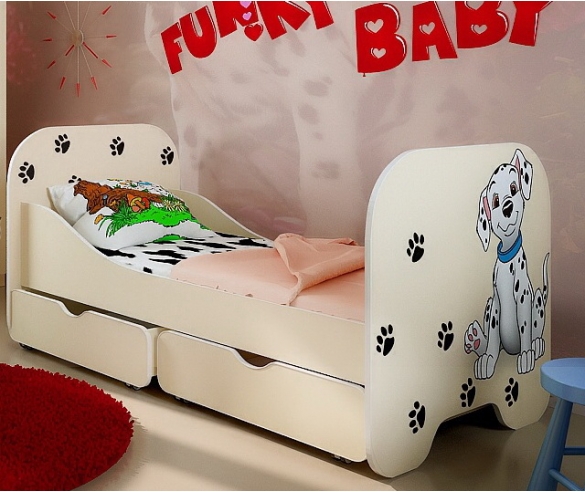 Кровать детская с двумя ящиками