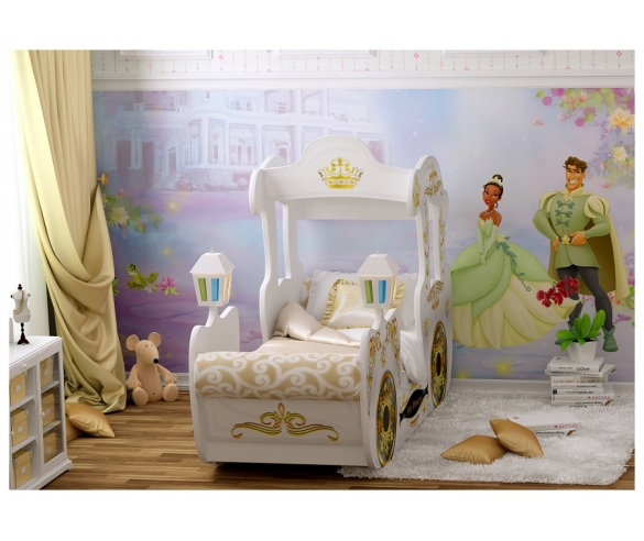 детская кровать Карета для девочек купить недорого в Москве или со склада 