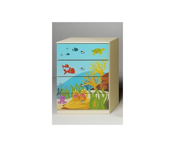 купить детский комод Русалочка для девочки недорого со склада 