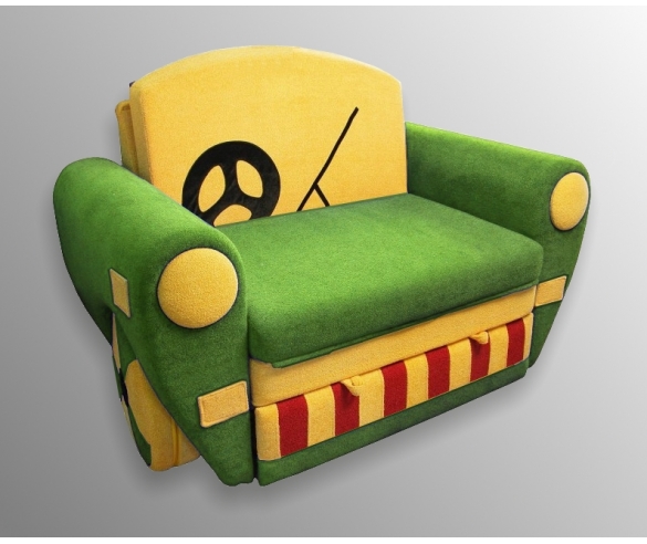 бумер зеленый для детей в детскую комнату раздвижной диванчик