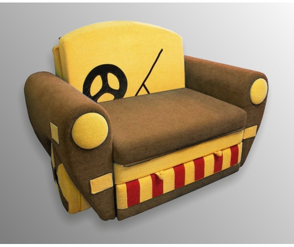 диванчик раздвижной в виде машинки мягкий для детей и подростков
