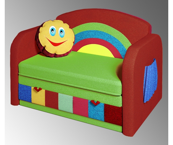 детский диван радука с апликацией и выдвижным спальным местом от фабрики Бланес интернет магазин орбита-мебель