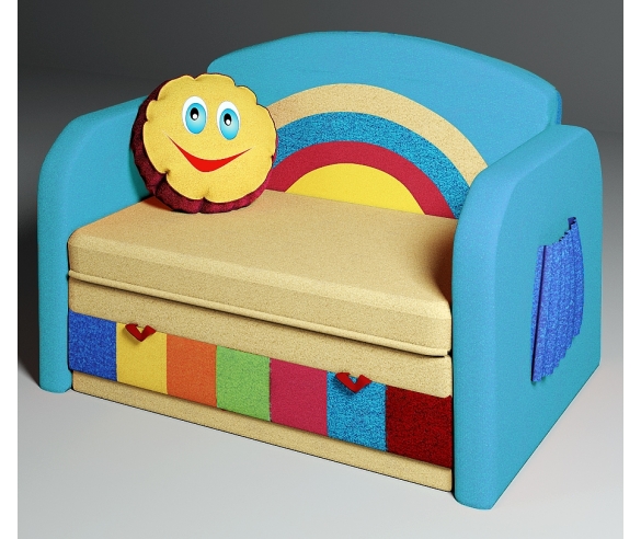 диван для детских комнат радуга