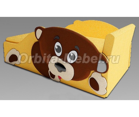 детский раскладной диван  Тедди мягкий цвет Желтый