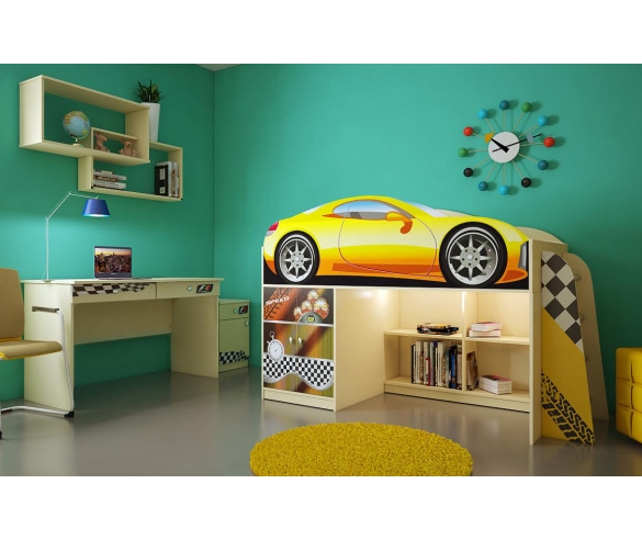 Детская комната Фанки Авто + кровать чердак Фанки Автодом 