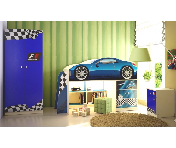комната Фанки Авто + кровать чердак в виде машины АвтоДом