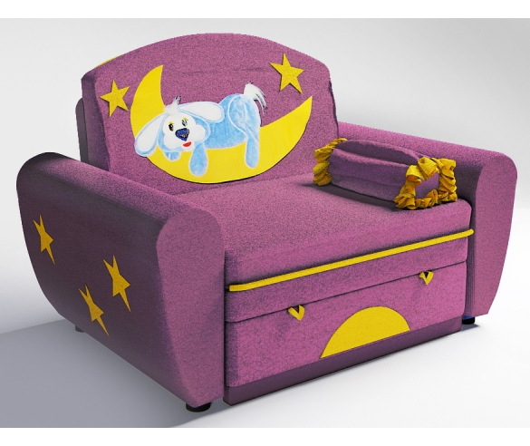зайка диван раскладной для детей разного возраста лиловый