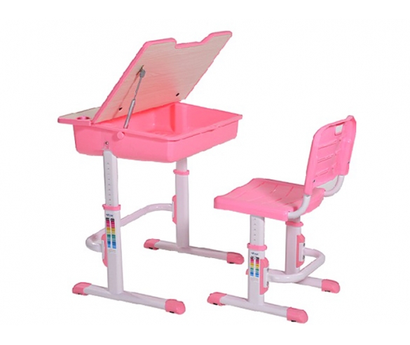 Купить детская парта-трансформер + стул - цвет розовый