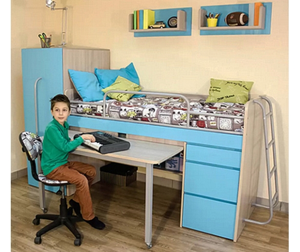 кровать чердак в детскую комнату низкая