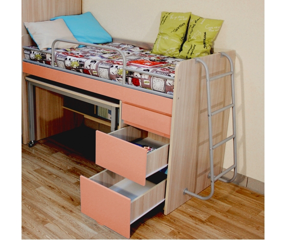 детская кровать чердак низкая для школьников