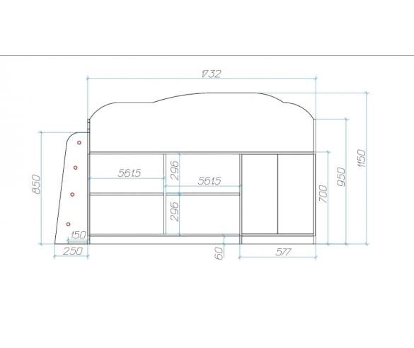 кровать чердак для детей схема