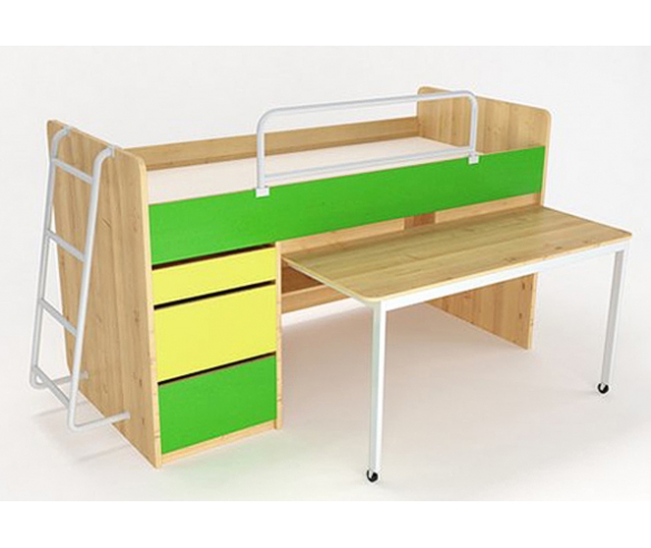 Кровать чердак Минимакс 38 попугаев модули детской мебели
