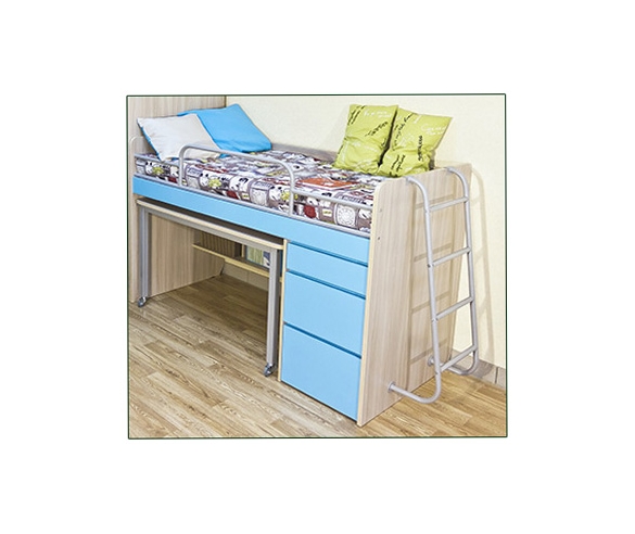 кровать чердак Минимакс с выдвижным столом