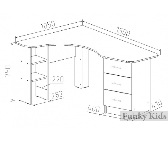 схема стола углового 13/63 св