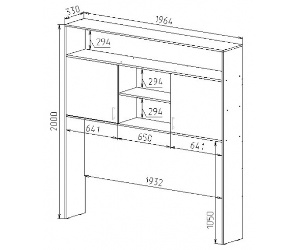 Схема мост надкроватный для детских комнат фанки кидз 