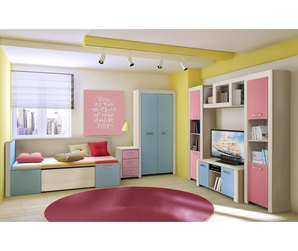 Комната для девочек Фанки Тайм в розовом цвете 