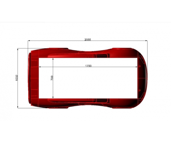 Детская кровать-машина из пластика Молния Люкс от Ред Ривер