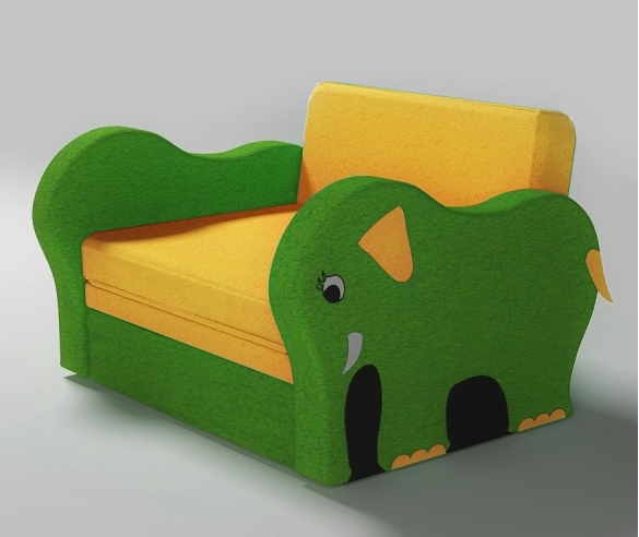 Детский диванчик Слоник - зеленый