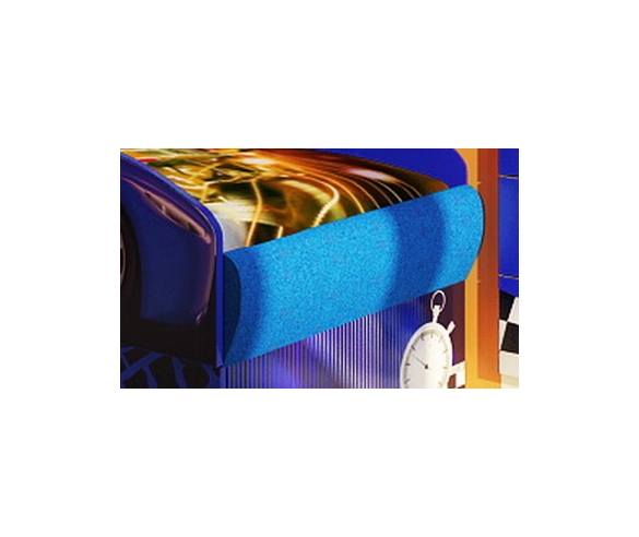 Мягкие поролоновые вставки для кровати-машины Тесла на подиуме