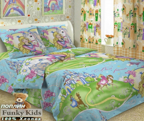 Комплект постельного белья для девочек Приключения Барби 