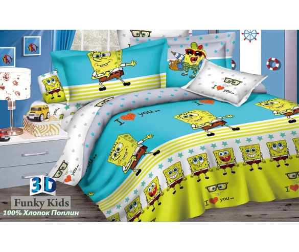Комплект постельного белья Спанч Боб для детей и подростков 