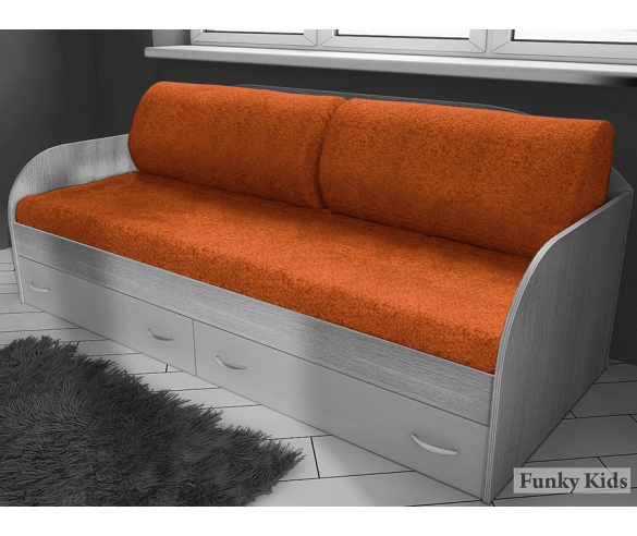 Комплект из двух диванных подушек и покрывала Фанки Кидз. Цвет: оранжевый 