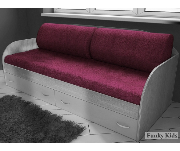 Комплект из двух диванных подушек и покрывала Фанки Кидз. Цвет: бордовый