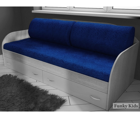 Диванный подушки (х2) + покрывало Фанки Кидз. Цвет: синий 
