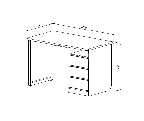 Схема стола и размеры