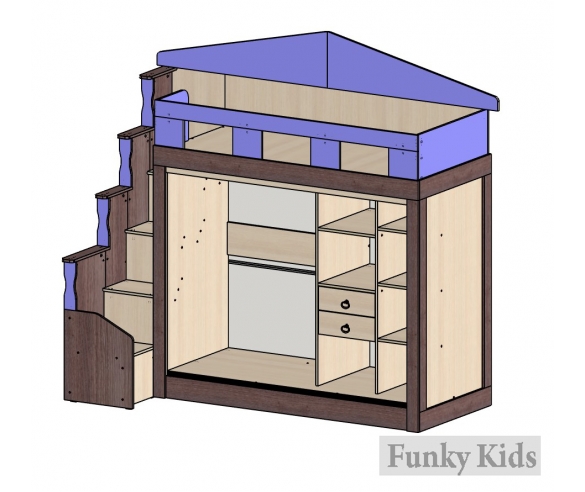 схема шкаф наполнение фанки хоум для детских комнат кровать Замок