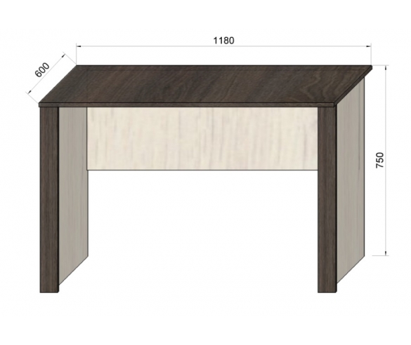 Схема с размерами стола письменного Фанки Тайм ФТ-09