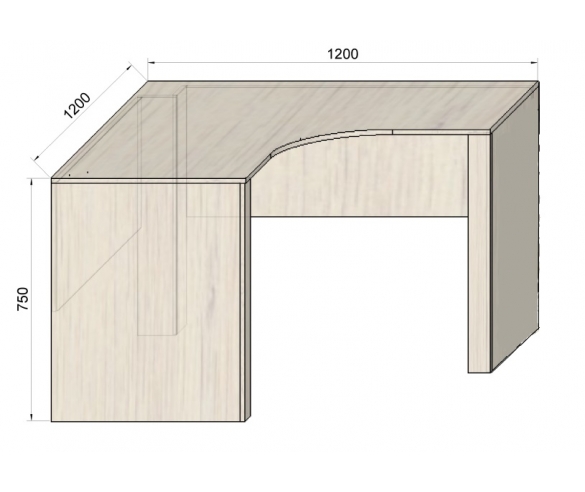 Схема стола углового ФТ-10 Фанки Тайм