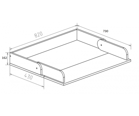 пеленальный столик для детской мебели Литл
