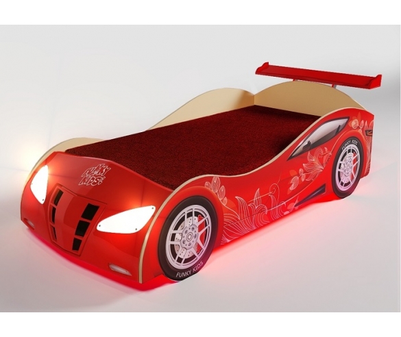 Кровать красная Ниссан для детей машина