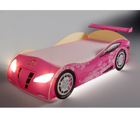 кровать машина для девочки розовая ниссан