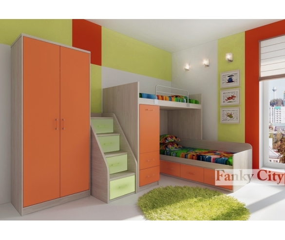 Готовая комната Фанки Сити мебель для подростков и 