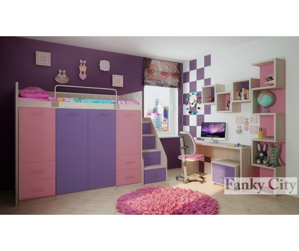 Готовая комната для детей серия Фанки Сити