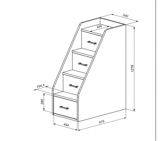тумба лестница схема