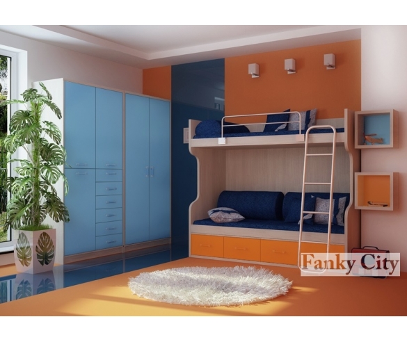двухъярусная кровать для детей фанки сити