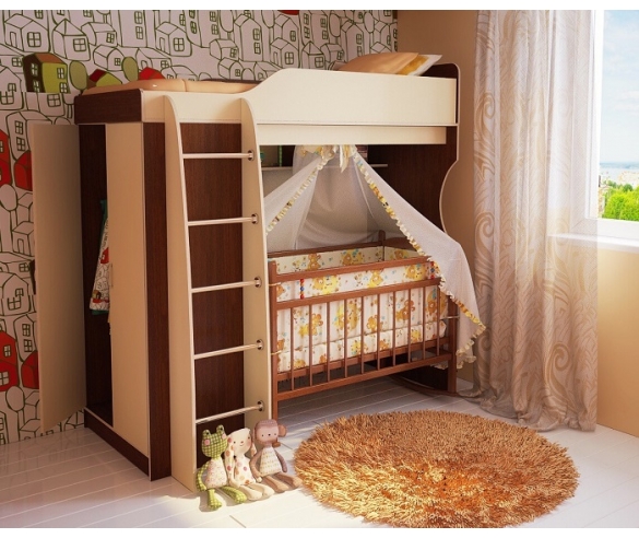 кровать чердак фанки кидз 11/1 для детей и кровать для новорожденных малышей