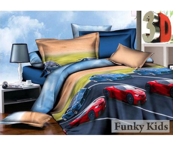 Комплект постельного белья 1,5 спальный - Ралли 3Д