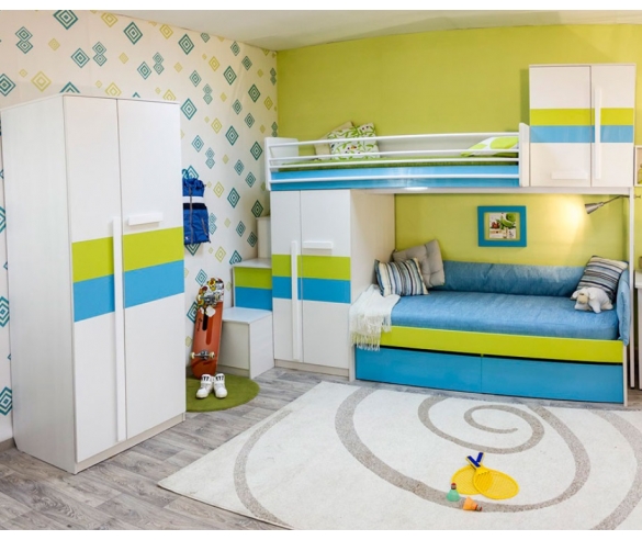 Комплект мебели Твист Олли, цвет топаз/белый