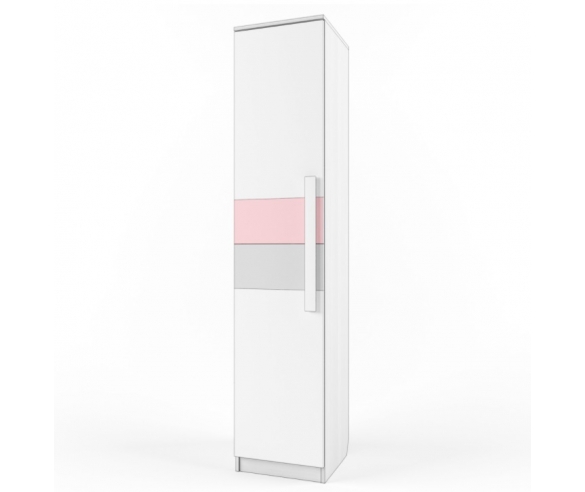 Пенал с полками Твист Олли, цвет розовый/серый