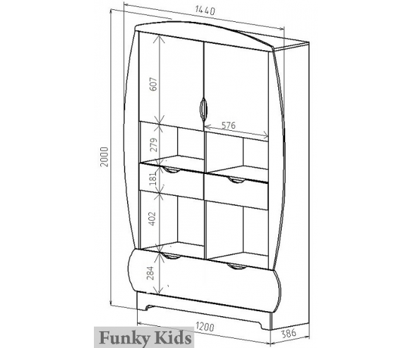 Стеллаж для детей Вырастайка схема с размерами ]