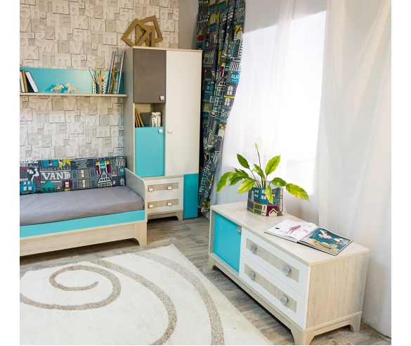 Стеллаж серии Индиго в интерьере