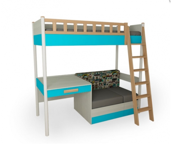 кровать феникс цвет фасада топаз + массив дерева фабрика 38 попугаев